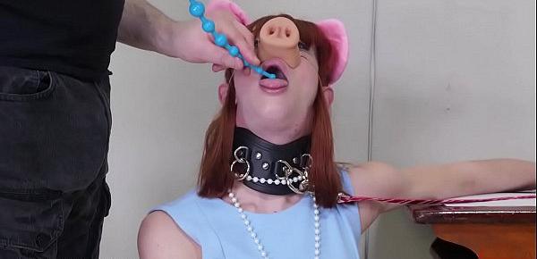  Submissive anal slut turned into a pig dog for obedience and filth training (Alexa Nova)
